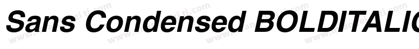 Sans Condensed BOLDITALIC字体转换